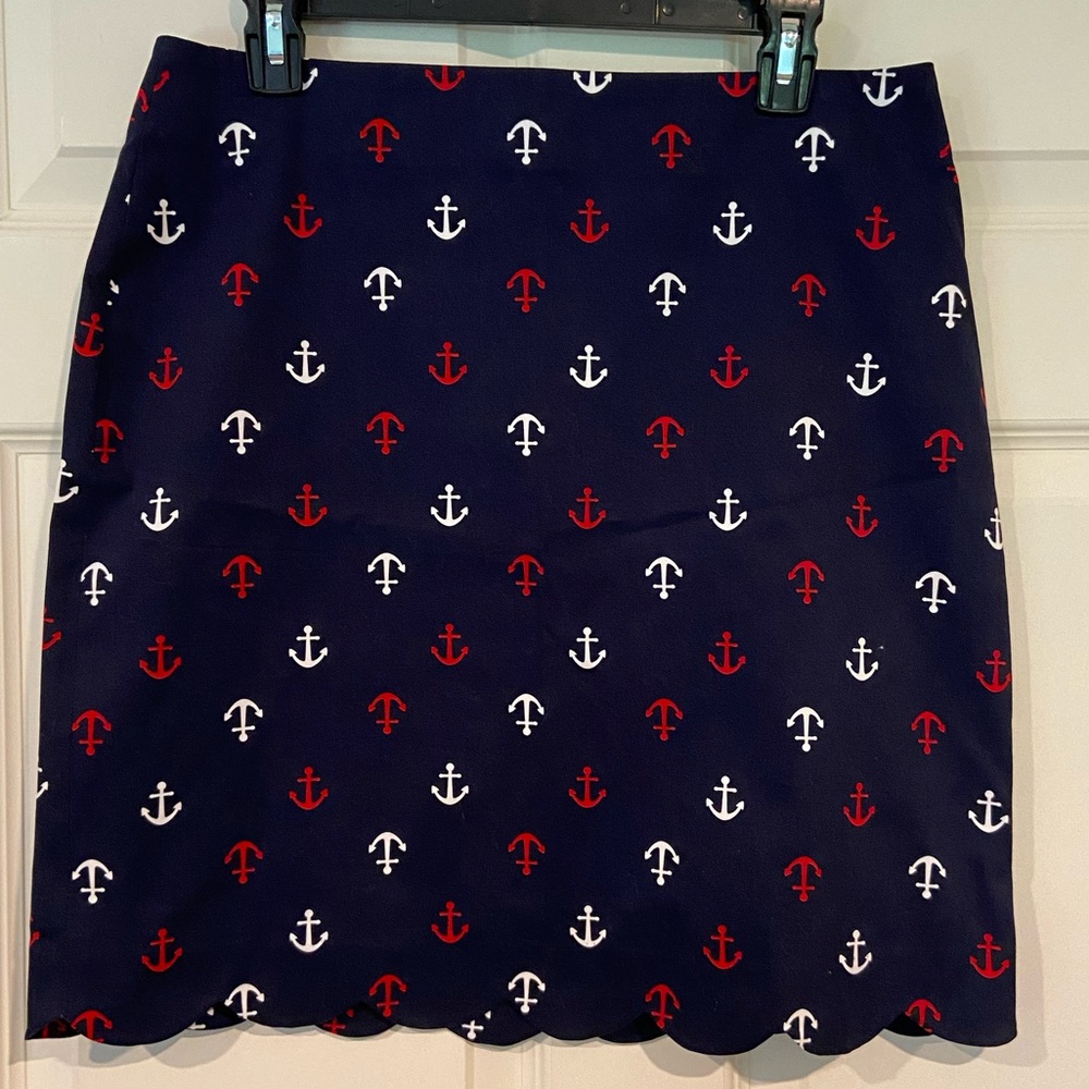 Talbots Scalloped Hem Anchor Skirt